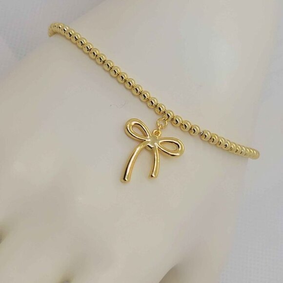 Brazilian 18k Gold Filled Bow Bracelet - Picture 3 of 4